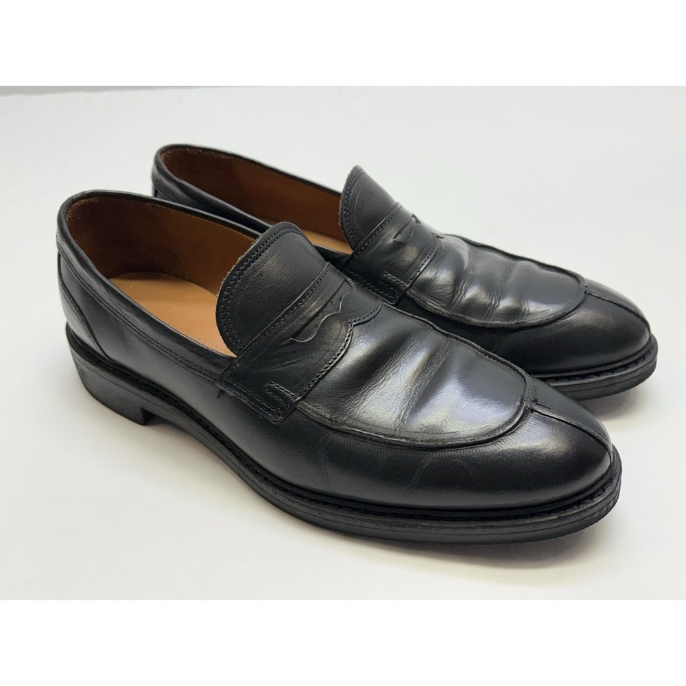 Allen Edmonds "DENALI" Black Leather Slip-On Penny Loafers  Non- Slip 9.5D EUC